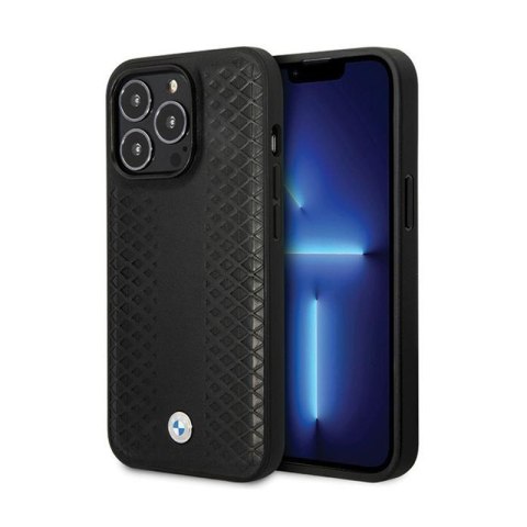 BMW Leather Diamond Pattern - Etui iPhone 14 Pro (Czarny) BMW Leather Diamond Pattern - Etui iPhone 14 Pro (Czarny)