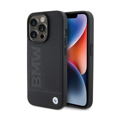 BMW Leather Hot Stamp MagSafe - Etui iPhone 15 Pro (Czarny) BMW Leather Hot Stamp MagSafe - Etui iPhone 15 Pro (Czarny)
