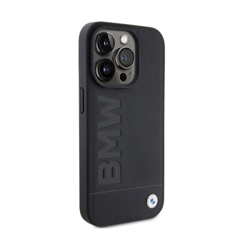 BMW Leather Hot Stamp MagSafe - Etui iPhone 15 Pro (Czarny) BMW Leather Hot Stamp MagSafe - Etui iPhone 15 Pro (Czarny)
