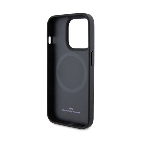 BMW Leather Hot Stamp MagSafe - Etui iPhone 15 Pro (Czarny) BMW Leather Hot Stamp MagSafe - Etui iPhone 15 Pro (Czarny)
