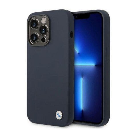 BMW Liquid Silicone Case Metal Logo MagSafe - Etui iPhone 14 Pro Max (granatowy) BMW Liquid Silicone Case Metal Logo MagSafe - Etui iPhone 14 Pro Max (granatowy)