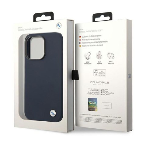 BMW Liquid Silicone Case Metal Logo MagSafe - Etui iPhone 14 Pro Max (granatowy) BMW Liquid Silicone Case Metal Logo MagSafe - Etui iPhone 14 Pro Max (granatowy)