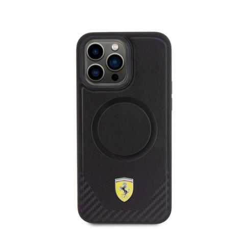 Ferrari Carbon Metal Logo MagSafe - Etui iPhone 15 Pro Max (czarny) Ferrari Carbon Metal Logo MagSafe - Etui iPhone 15 Pro Max (czarny)