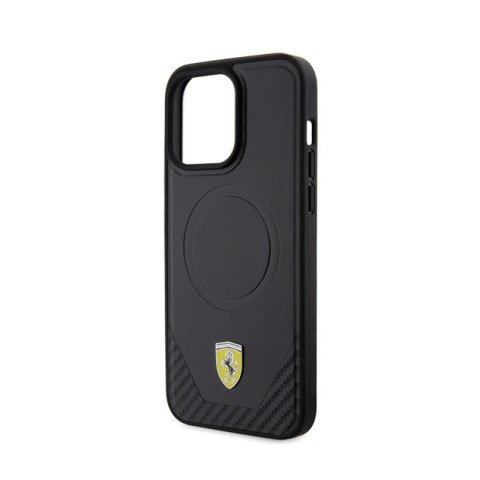 Ferrari Carbon Metal Logo MagSafe - Etui iPhone 15 Pro Max (czarny) Ferrari Carbon Metal Logo MagSafe - Etui iPhone 15 Pro Max (czarny)