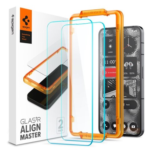 Spigen Alm Glas.TR 2-Pack - Szkło hartowane do Nothing Phone 2 (2 szt.) (Przezroczysty) Spigen Alm Glas.TR 2-Pack - Szkło hartowane do Nothing Phone 2 (2 szt.) (Przezroczysty)