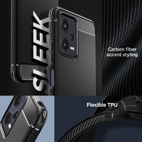 Spigen Rugged Armor - Etui do Xiaomi Redmi Note 12 5G/POCO X5 5G (Czarny) Spigen Rugged Armor - Etui do Xiaomi Redmi Note 12 5G/POCO X5 5G (Czarny)