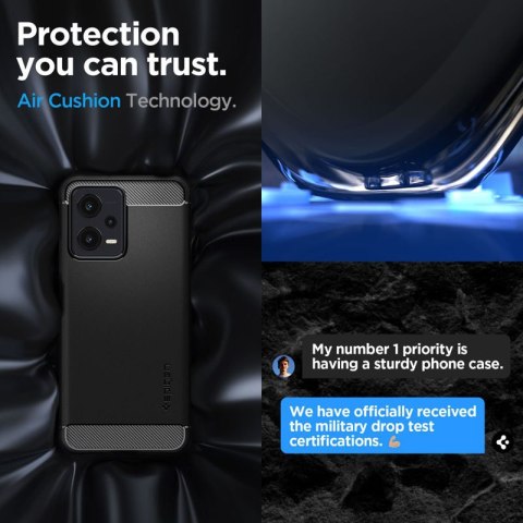 Spigen Rugged Armor - Etui do Xiaomi Redmi Note 12 5G/POCO X5 5G (Czarny) Spigen Rugged Armor - Etui do Xiaomi Redmi Note 12 5G/POCO X5 5G (Czarny)