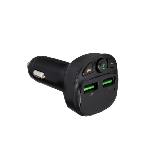 WEKOME WP-C26 - Transmiter FM Bluetooth / MicroSD / 2x USB-A + ładowarka samochodowa 17W (Czarny) WEKOME WP-C26 - Transmiter FM Bluetooth / MicroSD / 2x USB-A + ładowarka samochodowa 17W (Czarny)