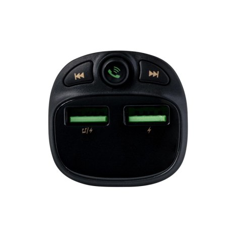 WEKOME WP-C26 - Transmiter FM Bluetooth / MicroSD / 2x USB-A + ładowarka samochodowa 17W (Czarny) WEKOME WP-C26 - Transmiter FM Bluetooth / MicroSD / 2x USB-A + ładowarka samochodowa 17W (Czarny)