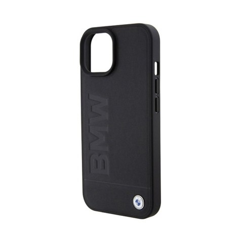 BMW Leather Hot Stamp MagSafe - Etui iPhone 15 (Czarny) BMW Leather Hot Stamp MagSafe - Etui iPhone 15 (Czarny)