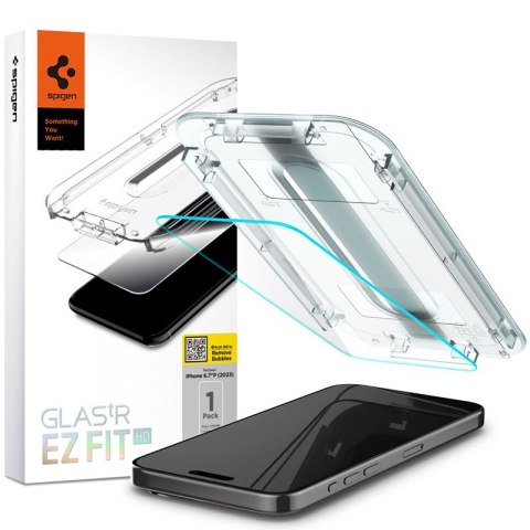 Spigen GLAS.TR EZ FIT - Szkło hartowane do iPhone 15 Pro Max Spigen GLAS.TR EZ FIT - Szkło hartowane do iPhone 15 Pro Max