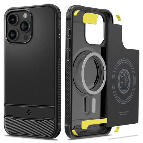 Spigen Rugged Armor Mag MagSafe - Etui do iPhone 15 Pro (Matte Black) Spigen Rugged Armor Mag MagSafe - Etui do iPhone 15 Pro (Matte Black)