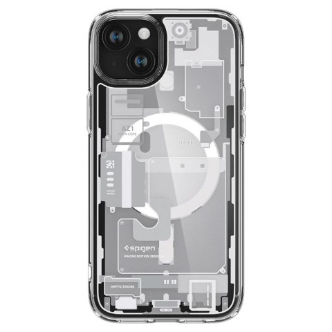 Spigen Ultra Hybrid Mag MagSafe - Etui do iPhone 15 Plus (Zero One White) Spigen Ultra Hybrid Mag MagSafe - Etui do iPhone 15 Plus (Zero One White)