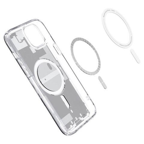 Spigen Ultra Hybrid Mag MagSafe - Etui do iPhone 15 Plus (Zero One White) Spigen Ultra Hybrid Mag MagSafe - Etui do iPhone 15 Plus (Zero One White)