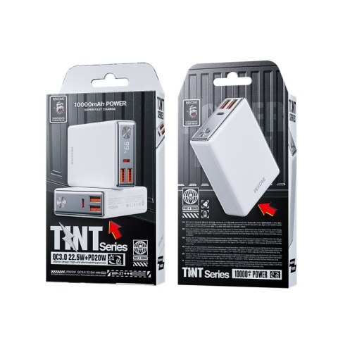 WEKOME WP-27 Tint Series - Power bank 10000 mAh Super Fast Charging USB-C PD 20W + 2x USB-A QC3.0 22.5W (Biały) WEKOME WP-27 Tint Series - Power bank 10000 mAh Super Fast Charging USB-C PD 20W + 2x USB-A QC3.0 22.5W (Biały)