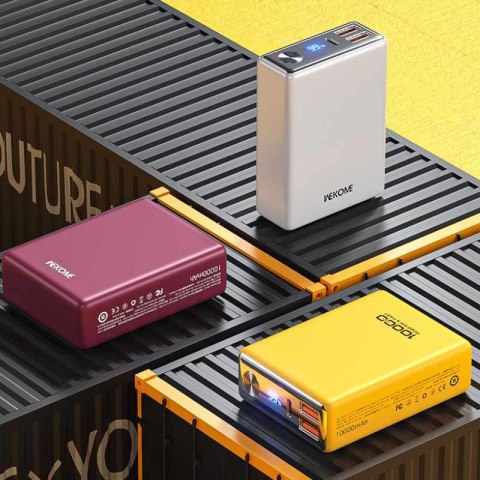 WEKOME WP-27 Tint Series - Power bank 10000 mAh Super Fast Charging USB-C PD 20W + 2x USB-A QC3.0 22.5W (Biały) WEKOME WP-27 Tint Series - Power bank 10000 mAh Super Fast Charging USB-C PD 20W + 2x USB-A QC3.0 22.5W (Biały)