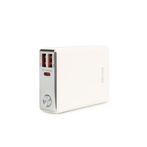 WEKOME WP-27 Tint Series - Power bank 10000 mAh Super Fast Charging USB-C PD 20W + 2x USB-A QC3.0 22.5W (Biały) WEKOME WP-27 Tint Series - Power bank 10000 mAh Super Fast Charging USB-C PD 20W + 2x USB-A QC3.0 22.5W (Biały)