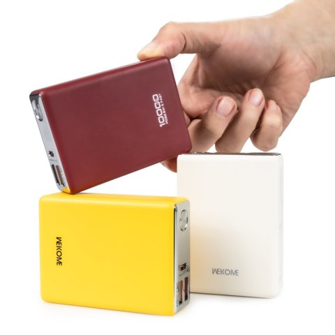 WEKOME WP-27 Tint Series - Power bank 10000 mAh Super Fast Charging USB-C PD 20W + 2x USB-A QC3.0 22.5W (Biały) WEKOME WP-27 Tint Series - Power bank 10000 mAh Super Fast Charging USB-C PD 20W + 2x USB-A QC3.0 22.5W (Biały)