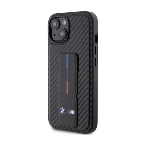 BMW Grip Stand Smooth & Carbon - Etui iPhone 15 (czarny) BMW Grip Stand Smooth & Carbon - Etui iPhone 15 (czarny)