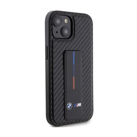 BMW Grip Stand Smooth & Carbon - Etui iPhone 15 (czarny) BMW Grip Stand Smooth & Carbon - Etui iPhone 15 (czarny)