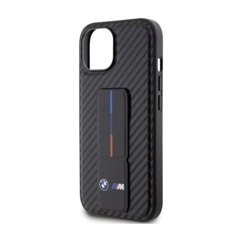BMW Grip Stand Smooth & Carbon - Etui iPhone 15 (czarny) BMW Grip Stand Smooth & Carbon - Etui iPhone 15 (czarny)