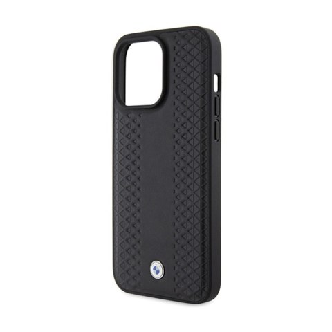 BMW Leather Diamond Pattern - Etui iPhone 15 Pro (czarny) BMW Leather Diamond Pattern - Etui iPhone 15 Pro (czarny)