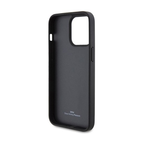 BMW Leather Diamond Pattern - Etui iPhone 15 Pro (czarny) BMW Leather Diamond Pattern - Etui iPhone 15 Pro (czarny)