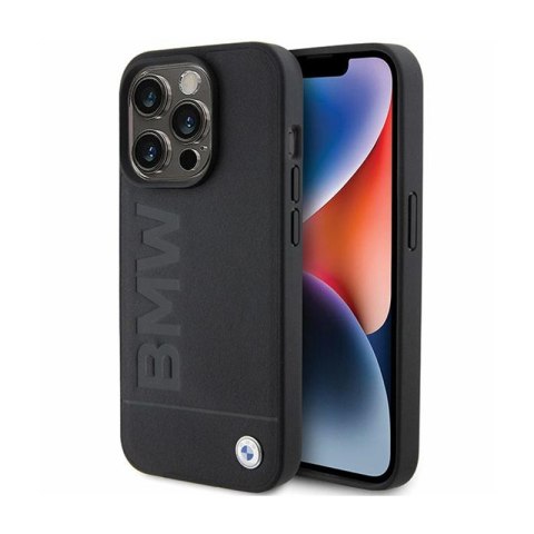 BMW Leather Hot Stamp - Etui iPhone 15 Pro (czarny) BMW Leather Hot Stamp - Etui iPhone 15 Pro (czarny)