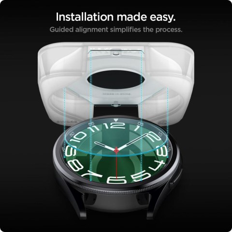 Spigen GLAS.TR EZ FIT 2-Pack - Szkło hartowane do Samsung Galaxy Watch 6 Classic 47 mm (2 szt) Spigen GLAS.TR EZ FIT 2-Pack - Szkło hartowane do Samsung Galaxy Watch 6 Classic 47 mm (2 szt)