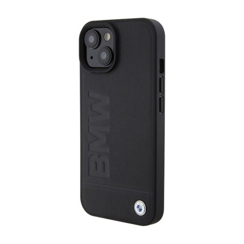 BMW Leather Hot Stamp MagSafe - Etui iPhone 15 Plus (Czarny) BMW Leather Hot Stamp MagSafe - Etui iPhone 15 Plus (Czarny)