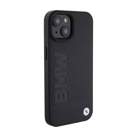BMW Leather Hot Stamp MagSafe - Etui iPhone 15 Plus (Czarny) BMW Leather Hot Stamp MagSafe - Etui iPhone 15 Plus (Czarny)