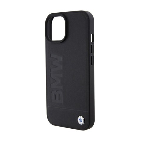 BMW Leather Hot Stamp MagSafe - Etui iPhone 15 Plus (Czarny) BMW Leather Hot Stamp MagSafe - Etui iPhone 15 Plus (Czarny)