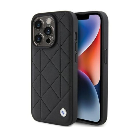 BMW Leather Quilted - Etui iPhone 15 Pro Max (czarny) BMW Leather Quilted - Etui iPhone 15 Pro Max (czarny)