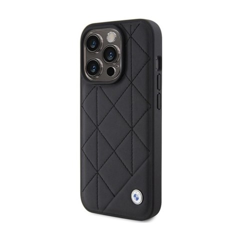 BMW Leather Quilted - Etui iPhone 15 Pro Max (czarny) BMW Leather Quilted - Etui iPhone 15 Pro Max (czarny)