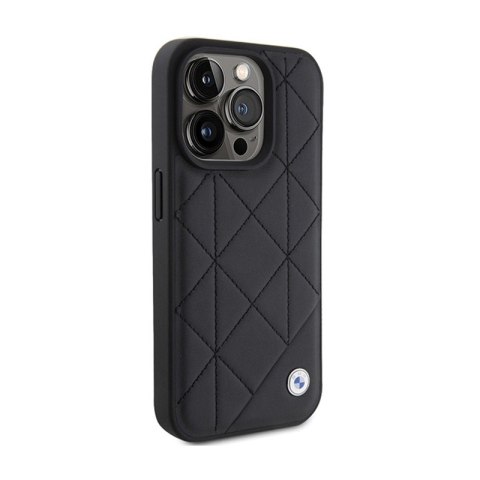 BMW Leather Quilted - Etui iPhone 15 Pro Max (czarny) BMW Leather Quilted - Etui iPhone 15 Pro Max (czarny)
