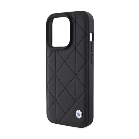BMW Leather Quilted - Etui iPhone 15 Pro Max (czarny) BMW Leather Quilted - Etui iPhone 15 Pro Max (czarny)