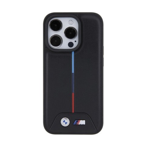 BMW Quilted Tricolor - Etui iPhone 15 Pro Max (czarny) BMW Quilted Tricolor - Etui iPhone 15 Pro Max (czarny)