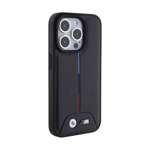 BMW Quilted Tricolor - Etui iPhone 15 Pro Max (czarny) BMW Quilted Tricolor - Etui iPhone 15 Pro Max (czarny)
