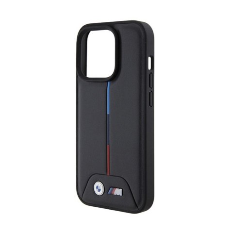 BMW Quilted Tricolor - Etui iPhone 15 Pro Max (czarny) BMW Quilted Tricolor - Etui iPhone 15 Pro Max (czarny)