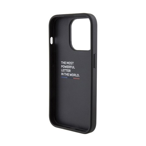 BMW Quilted Tricolor - Etui iPhone 15 Pro Max (czarny) BMW Quilted Tricolor - Etui iPhone 15 Pro Max (czarny)