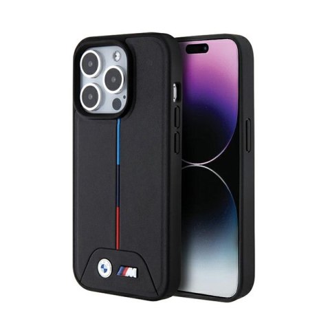 BMW Quilted Tricolor MagSafe - Etui iPhone 15 Pro Max (czarny) BMW Quilted Tricolor MagSafe - Etui iPhone 15 Pro Max (czarny)