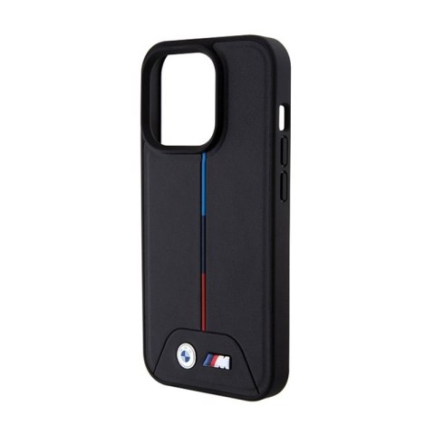 BMW Quilted Tricolor MagSafe - Etui iPhone 15 Pro Max (czarny) BMW Quilted Tricolor MagSafe - Etui iPhone 15 Pro Max (czarny)