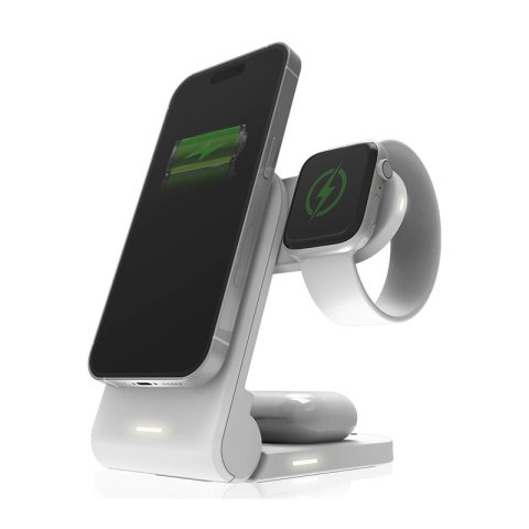 STM ChargeTree MAG - Mobilna ładowarka bezprzewodowa 3w1 z MagSafe (biały) STM ChargeTree MAG - Mobilna ładowarka bezprzewodowa 3w1 z MagSafe (biały)