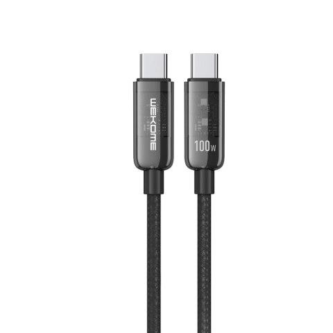 WEKOME WDC-193 Vanguard Series - Kabel połączeniowy USB-C do USB-C Super Fast Charging 100W 1 m (Czarny) WEKOME WDC-193 Vanguard Series - Kabel połączeniowy USB-C do USB-C Super Fast Charging 100W 1 m (Czarny)