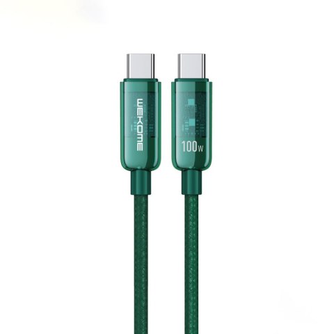 WEKOME WDC-193 Vanguard Series - Kabel połączeniowy USB-C do USB-C Super Fast Charging 100W 1 m (Zielony) WEKOME WDC-193 Vanguard Series - Kabel połączeniowy USB-C do USB-C Super Fast Charging 100W 1 m (Zielony)
