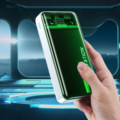 WEKOME WP-353 Vanguard Series - Power bank 10000 mAh PD 20W + QC 22.5W (Zielony / Przezroczysty) WEKOME WP-353 Vanguard Series - Power bank 10000 mAh PD 20W + QC 22.5W (Zielony / Przezroczysty)