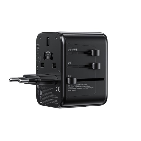 WEKOME WP-U03 Pop Digital Series - Ładowarka / Adapter podróżny EU / UK / US / AU + 3x USB-C & 2x USB-A 30W (Czarny) WEKOME WP-U03 Pop Digital Series - Ładowarka / Adapter podróżny EU / UK / US / AU + 3x USB-C & 2x USB-A 30W (Czarny)