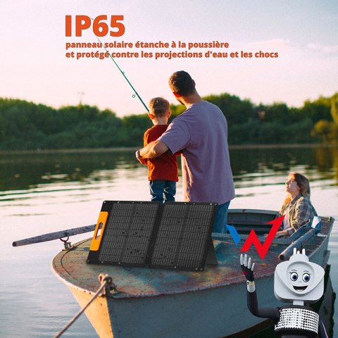 Wonder Ws60 - Panel słoneczny / Ładowarka solarna 60W z wyjściem USB-C PD 30W & USB-A QC 18W (Czarny) Wonder Ws60 - Panel słoneczny / Ładowarka solarna 60W z wyjściem USB-C PD 30W & USB-A QC 18W (Czarny)