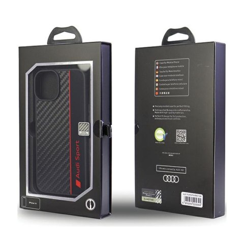 Audi Carbon Fiber Stripe - Etui iPhone 14 (Czarny) Audi Carbon Fiber Stripe - Etui iPhone 14 (Czarny)