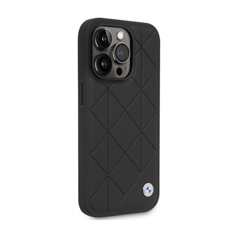 BMW Leather Quilted - Etui iPhone 14 Pro (czarny) BMW Leather Quilted - Etui iPhone 14 Pro (czarny)